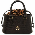 sac cabas en cuir effet croco café croque tl142510 Tuscany Leather