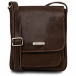sac pour homme en cuir jimmy tl141107 marron foncé - Tuscany Leather