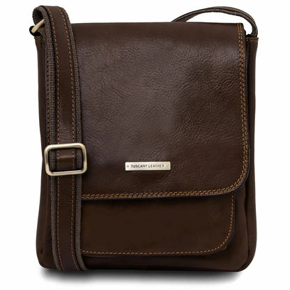 sac pour homme en cuir jimmy tl141107 marron foncé - Tuscany Leather